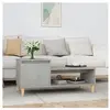 vidaXL Table basse Gris béton 100x50x45 cm Bois d'ingénierie
