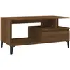 vidaXL Table basse Chêne marron 90x49x45 cm Bois d'ingénierie