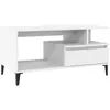 vidaXL Table basse Blanc 90x49x45 cm Bois d'ingénierie