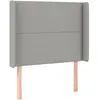 vidaXL Tête de lit avec oreilles Gris clair 93x16x118/128 cm Tissu