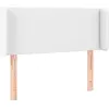 vidaXL Tête de lit avec oreilles Blanc 183x16x118/128 cm Similicuir