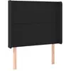 vidaXL Tête de lit avec oreilles Noir 83x16x118/128 cm Similicuir