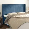 vidaXL Tête de lit avec oreilles Bleu foncé 163x16x118/128 cm Velours