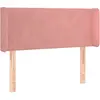 vidaXL Tête de lit avec oreilles Rose 163x16x118/128 cm Velours