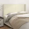vidaXL Tête de lit avec oreilles Crème 203x16x118/128 cm Similicuir