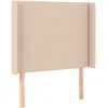 vidaXL Tête de lit avec oreilles Cappuccino 93x16x118/128cm Similicuir