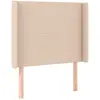 vidaXL Tête de lit avec oreilles Cappuccino 83x16x118/128cm Similicuir