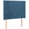 vidaXL Tête de lit avec oreilles Bleu foncé 103x16x118/128 cm Velours