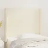 vidaXL Tête de lit avec oreilles Crème 103x16x118/128 cm Similicuir