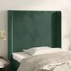 vidaXL Tête de lit avec oreilles Vert foncé 93x16x118/128 cm Velours