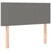 vidaXL Tête de lit à LED Gris foncé 100x5x78/88 cm Tissu