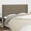 vidaXL Tête de lit avec oreilles Taupe 183x16x118/128 cm Tissu