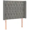 vidaXL Tête de lit avec oreilles Gris clair 103x16x118/128 cm Velours
