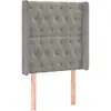 vidaXL Tête de lit avec oreilles Gris clair 83x16x118/128 cm Velours