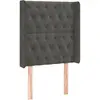 vidaXL Tête de lit avec oreilles Gris foncé 83x16x118/128 cm Velours