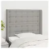 vidaXL Tête de lit avec oreilles Gris clair 83x16x118/128 cm Tissu