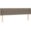 vidaXL Tête de lit avec oreilles Taupe 203x16x118/128 cm Tissu