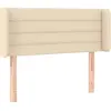 vidaXL Tête de lit avec oreilles Crème 163x16x118/128 cm Tissu