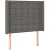 vidaXL Tête de lit avec oreilles Gris 103x16x118/128 cm Similicuir