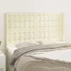 vidaXL Tête de lit avec oreilles Crème 147x16x118/128 cm Similicuir