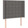vidaXL Tête de lit avec oreilles Gris 83x16x118/128 cm Similicuir