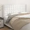 vidaXL Tête de lit avec oreilles Blanc 203x16x118/128 cm Similicuir