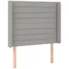 vidaXL Tête de lit avec oreilles Gris clair 83x16x118/128 cm Tissu