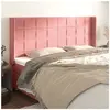 vidaXL Tête de lit avec oreilles Rose 163x16x118/128 cm Velours