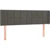 vidaXL Tête de lit avec oreilles Gris foncé 183x16x118/128 cm Velours