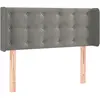 vidaXL Tête de lit avec oreilles Gris clair 83x16x78/88 cm Velours
