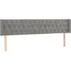 vidaXL Tête de lit avec oreilles Gris clair 203x16x78/88 cm Velours
