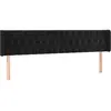 vidaXL Tête de lit avec oreilles Noir 183x16x78/88 cm Velours