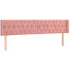 vidaXL Tête de lit avec oreilles Rose 203x16x78/88 cm Velours