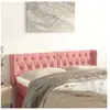 vidaXL Tête de lit avec oreilles Rose 163x16x78/88 cm Velours