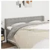 vidaXL Tête de lit avec oreilles Gris clair 163x16x78/88 cm Tissu