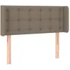 vidaXL Tête de lit avec oreilles Taupe 163x16x78/88 cm Tissu