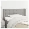 vidaXL Tête de lit avec oreilles Gris clair 93x16x78/88 cm Tissu