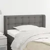 vidaXL Tête de lit avec oreilles Gris foncé 93x16x78/88 cm Tissu