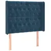 vidaXL Tête de lit avec oreilles Bleu foncé 103x16x78/88 cm Velours