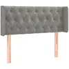 vidaXL Tête de lit avec oreilles Gris clair 103x16x78/88 cm Velours
