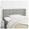 vidaXL Tête de lit avec oreilles Gris clair 103x16x78/88 cm Tissu