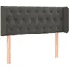 vidaXL Tête de lit avec oreilles Gris foncé 93x16x78/88 cm Velours