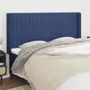 vidaXL Tête de lit avec oreilles Bleu 163x16x118/128 cm Tissu