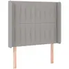vidaXL Tête de lit avec oreilles Gris clair 93x16x118/128 cm Tissu