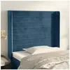 vidaXL Tête de lit avec oreilles Bleu foncé 103x16x118/128 cm Velours