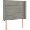 vidaXL Tête de lit avec oreilles Gris clair 93x16x118/128 cm Velours