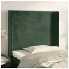 vidaXL Tête de lit avec oreilles Vert foncé 103x16x118/128 cm Velours