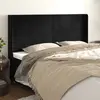 Non communiqué vidaXL Tête de lit avec oreilles Noir 163x16x118/128 cm Velours