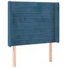 vidaXL Tête de lit avec oreilles Bleu foncé 83x16x118/128 cm Velours