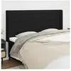 vidaXL Tête de lit avec oreilles Noir 183x16x118/128 cm Tissu